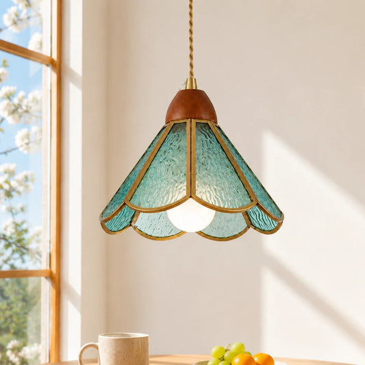 Elowen Vintage Tiffany Stained Glass Pendant Light