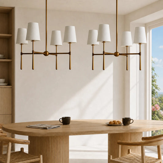 Thalen Mid-Century Fabric Tapered Chandelier