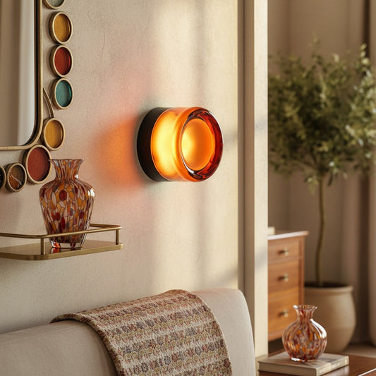 Souta Modern Dome LED Glass Dimple Wall Sconce