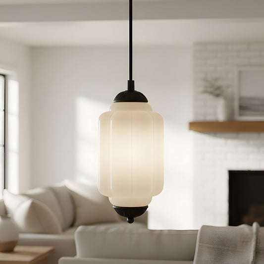 Lumi Milk Glass Eloise Pendant Light