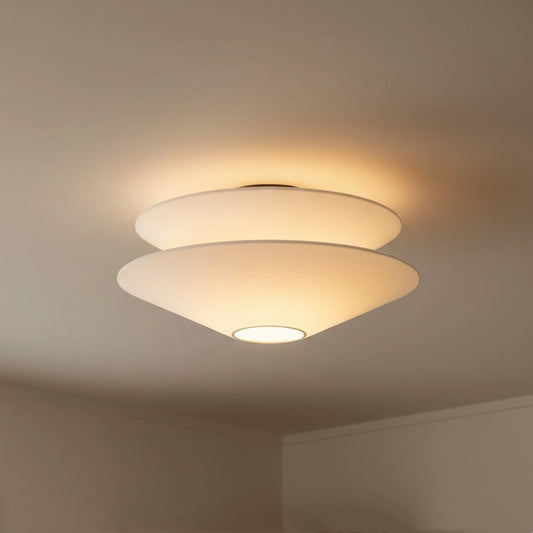 Carol Modern Linen Flush Mount Ceiling Light