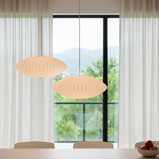Hana Modern Fabric Lantern Pendant Light