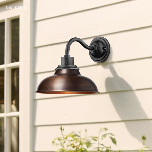 12" Industrial Dome Metal Wall Sconce