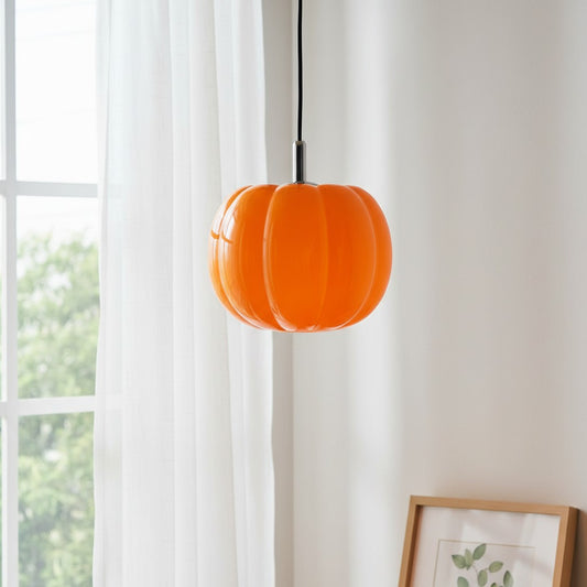 Cronus Modern Pumpkin Colorful Glass Pendant Light