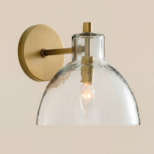 Xeno Antique Brass Recycled Glass Wall Sconce