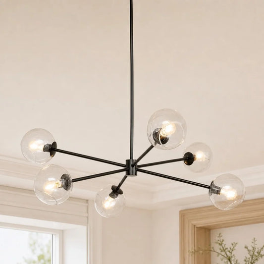 Adeline Modern Glass Globe Sputnik Chandelier