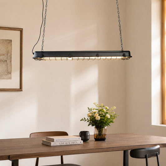 Aldren Industrial LED Stainless Steel Cage Pendant Light