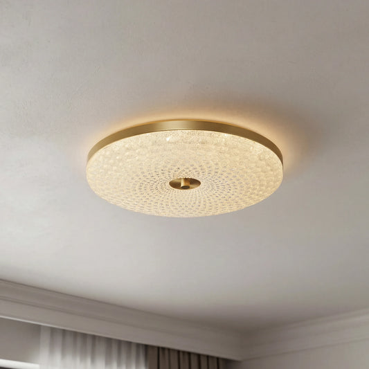 Noelle Modern Textured Crystal LED Flush Mount Ceiling Light
