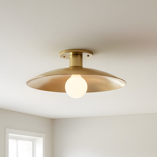 Nyra Minimalist Scandinavian Metal Flush Mount Ceiling Light