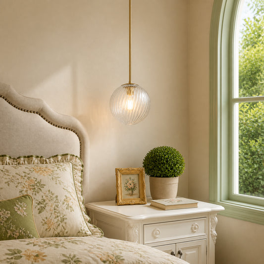 Myrren Modern Textured Glass Globe Pendant Light