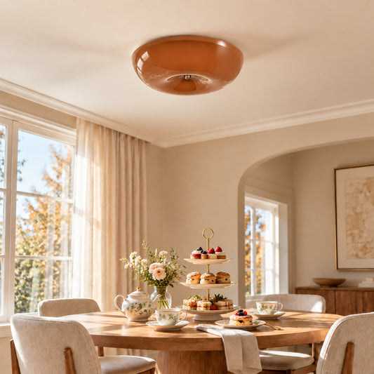 Peredur Vintage Polished Glass Round Ceiling Light