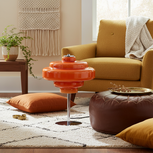 Koros Modern Artistic Orange Glass Table Lamp