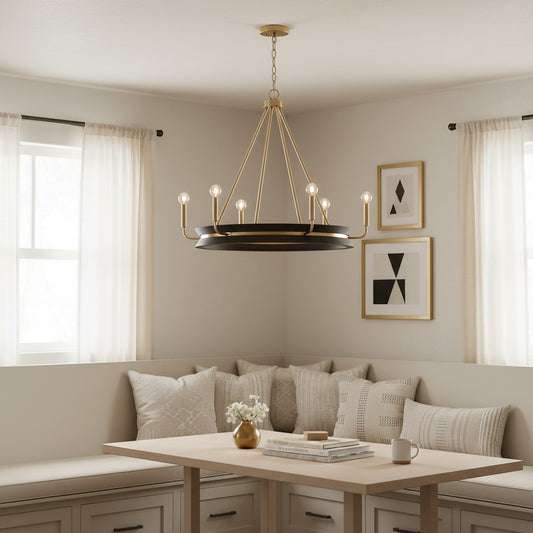 Virelle Modern 6-Light Wagon Wheel Chandelier