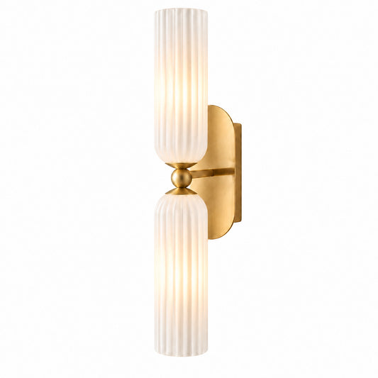 Azura Mid-century Ribbed Glass Wall Sconce