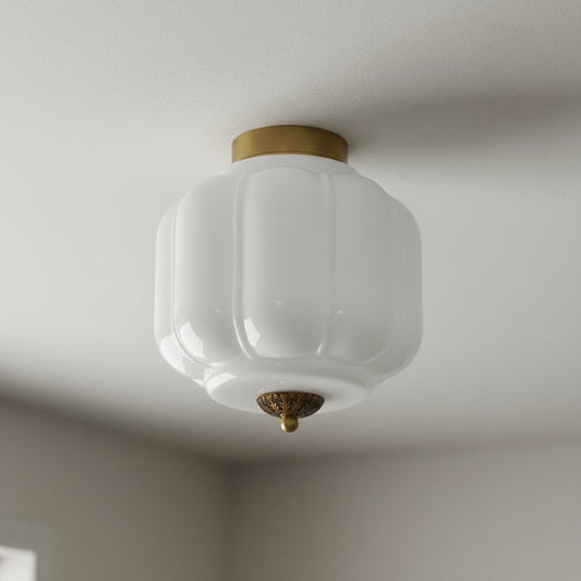 Karen Vintage Crème Glazen Lantaarn Eloise Plafondlamp