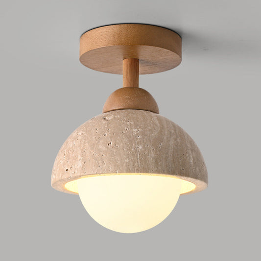 Kairi Wabi Sabi Travertine Ceiling Light