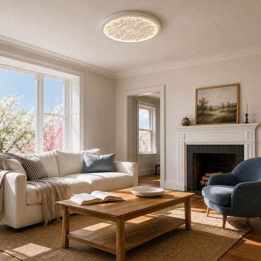 Aveline French Resin Medallion LED Ceiling Light