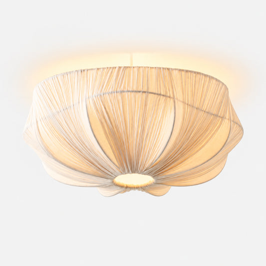 Nefydd Soft Linen Petal Flush Mount Ceiling Light