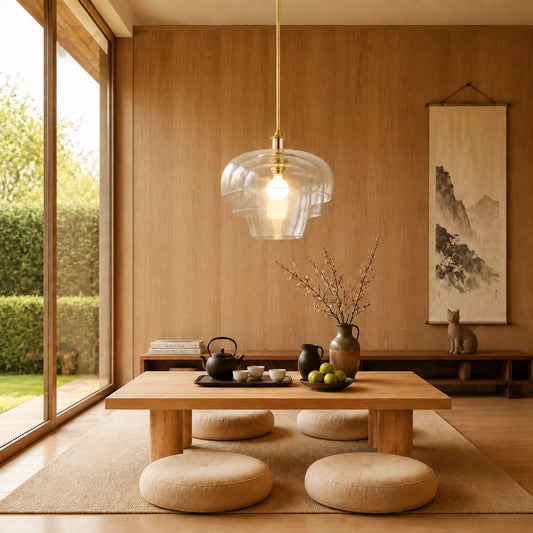 Lirvenn Modern Glass Dome Layered Pendant Light