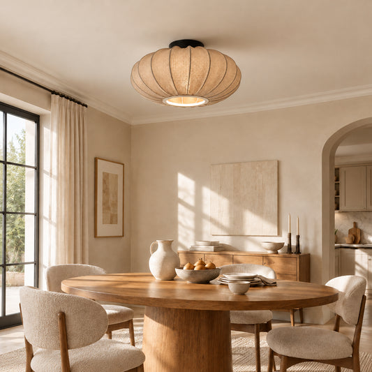 Owain Modern Pleated Fabric Ceiling Light