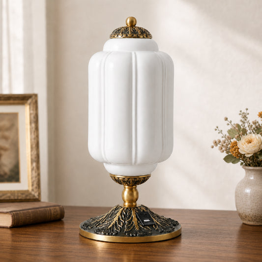 Corvelle Vintage Eloise Milk Glass Touch Table Light