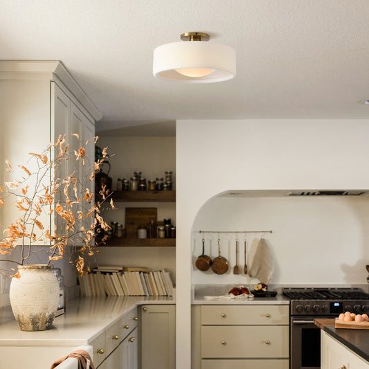 Modern Porcelain Semi Flush Mount Ceiling Light