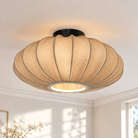 Owain Modern Pleated Fabric Ceiling Light