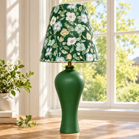 Nuin Vintage Floral Ceramic Vase Table Light