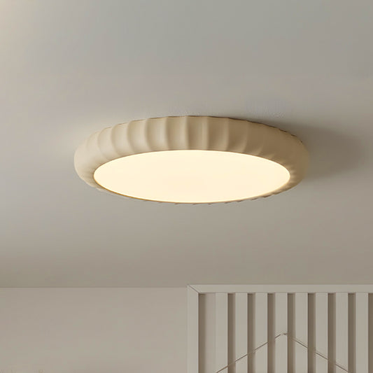 Clara Minimalist Fluted Disk Ceiling Lighting