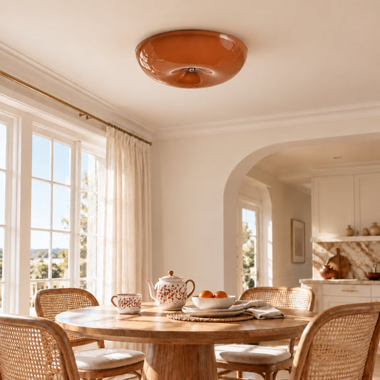 Peredur Vintage Polished Glass Round Ceiling Light