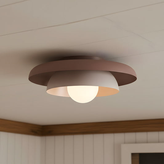 Neso Modern Minimalist Metal Saucer Flush Mount Ceiling Light