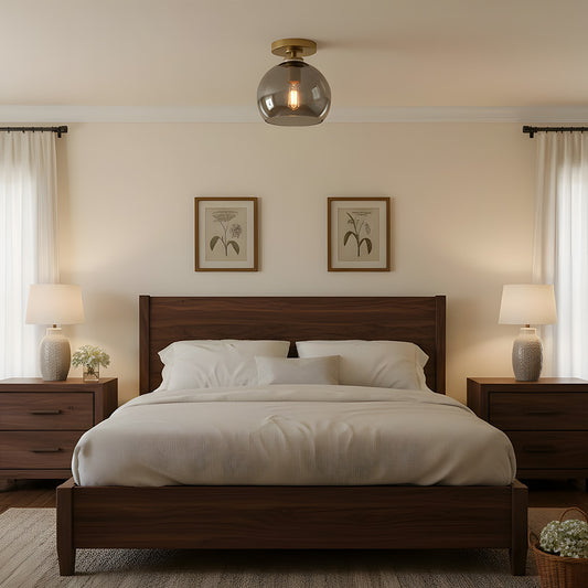 Clarke Modern Glass Round Ceiling Light