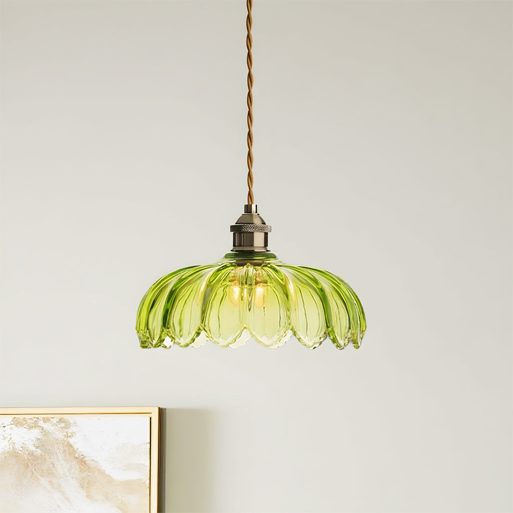 Typhon Retro Pastoral Glass Flower Pendant Light | LuciaLiving