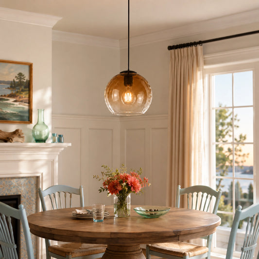 Adrian Modern Minimalist Metal Glass Globe Pendant Light