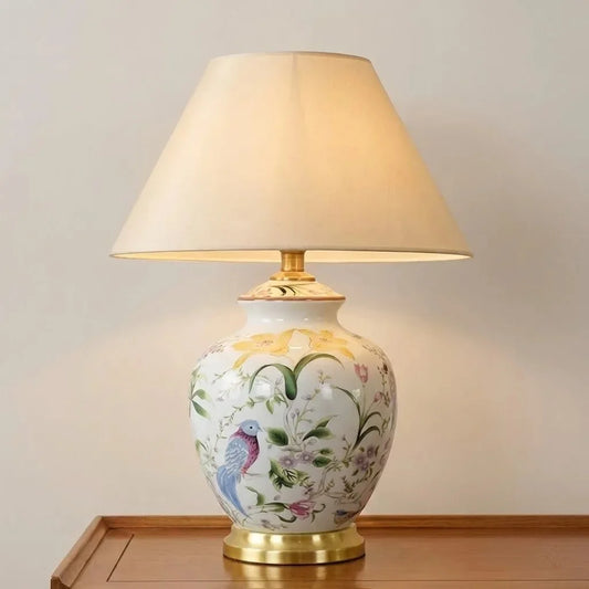 Aenia Vintage Ceramic Tapered Table Lamp