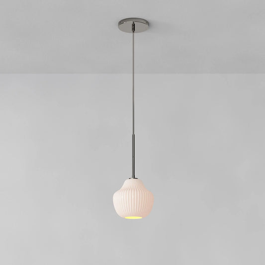 Aiolos Modern Sculptural Ribbed Glass Pendant Light