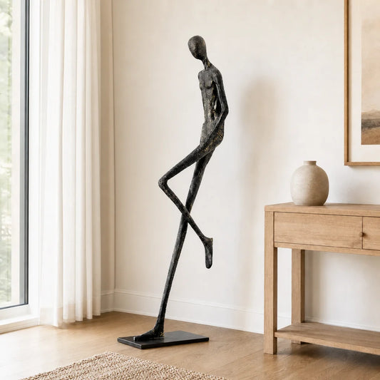 Alberto Modern Abstract Wall Lean Human Floor Sculpture