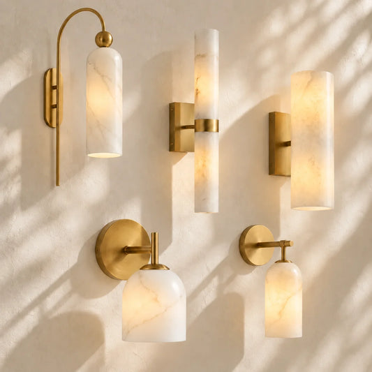 Ameline Modern Alabaster Wall Sconce