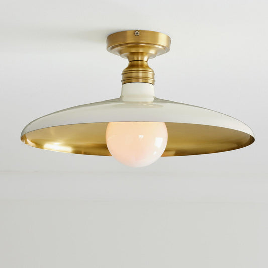 Ansel Farmhouse Industrial Metal Finish Flush Mount Ceiling Light