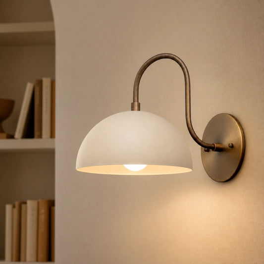 Antique Brass Arm Dome Shade Wall Sconce zt1.webp__PID:d7339005-1a53-461a-8ac7-ec7b4853c7bd