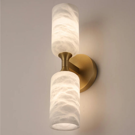 Apate Modern LED Alabaster Tube Sconce