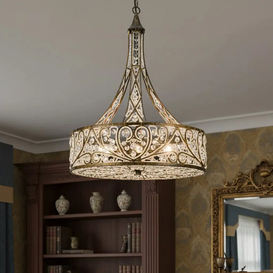 Arden Luxury 6-Light Crystal Drum Chandelier