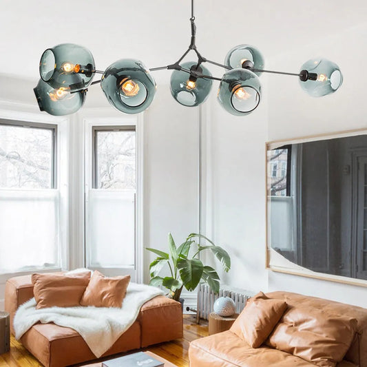 Arlo Modern Branching Bubble Glass Chandelier