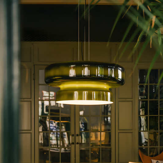 Arthur Modern Curved Glass Pendant Light