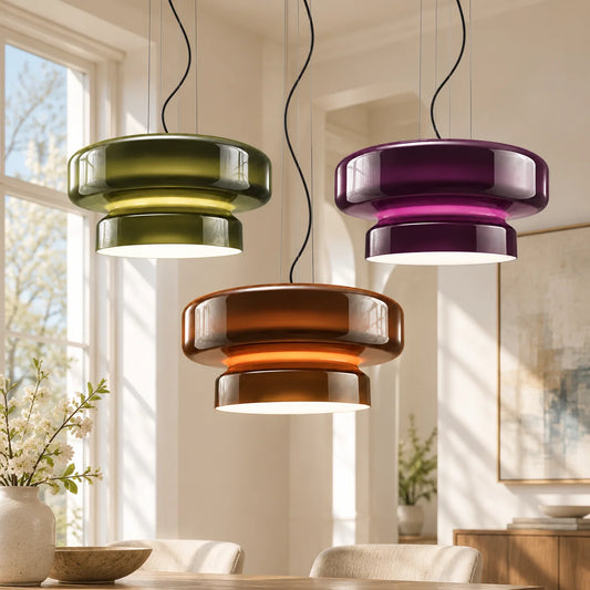 Arthur Modern Curved Glass Pendant Light