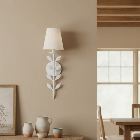 Asher Vintage Leaf-shaped Metal Wall Light