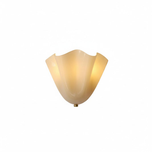 Beatrice Mid-Century Modern Seashell Glass Wall Sconce