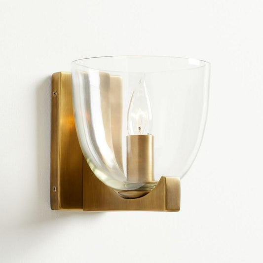 Callan Vintage Metal Glass Wall Sconce