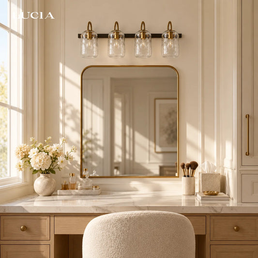 Caspian Modern Hammered Glass Wall Sconce