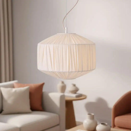 Cecily Modern Pleated Silk Pendant Light